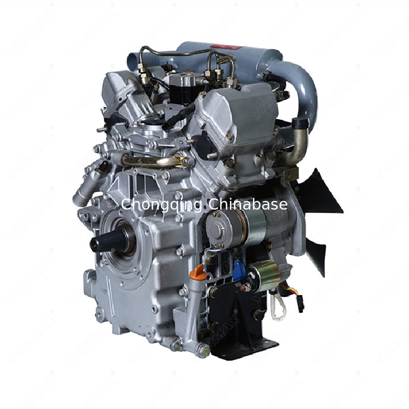 Wassergekühlter Dieselmotor, geräuscharm, 2V80, 17,6 PS, 13,0 kW, V-Twin-4-Takt