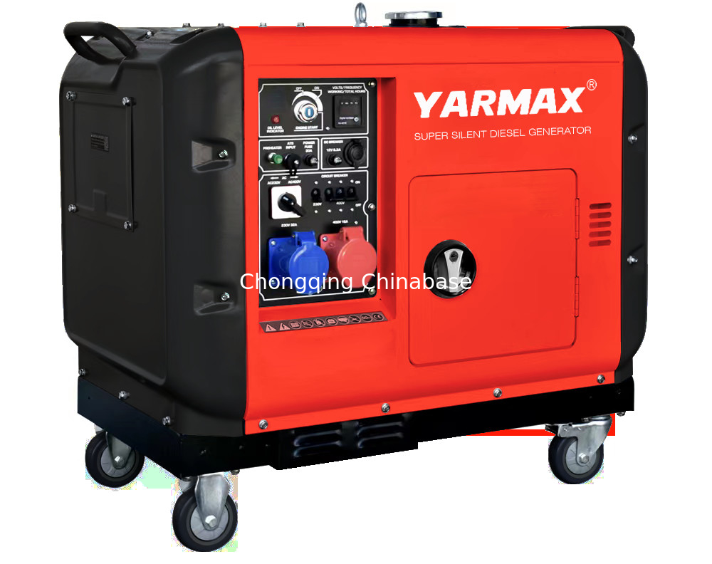 YM13800T Tragbarer leiser Dieselgenerator 9,6 kW 10,4 kW 1105FE Einzylinder